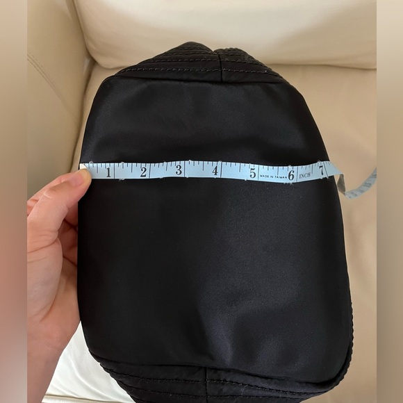 Kate Spade Flatiron Hana Black Tote Bucket Purse Logo Bow Tie Nylon Diaper Bag - Picture 10 of 10